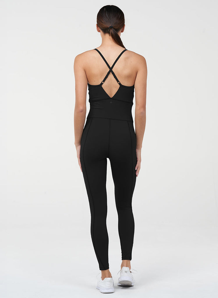 Endure Strappy 7/8 Onesie - Black