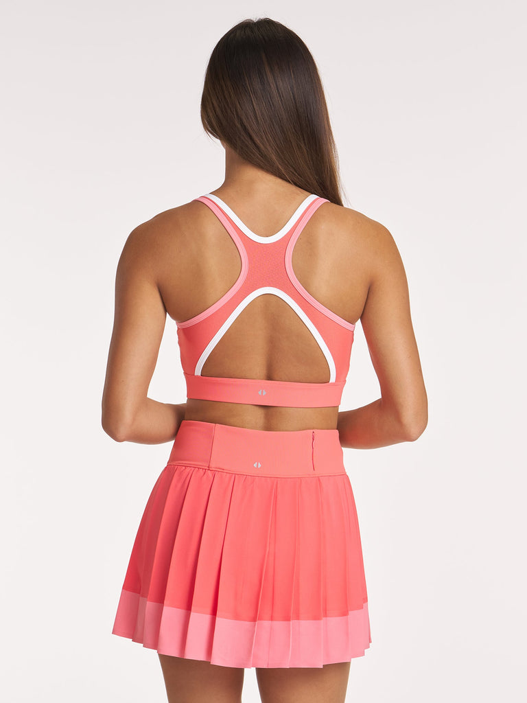 Refine Color Block Bra - Papaya/Shell Pink