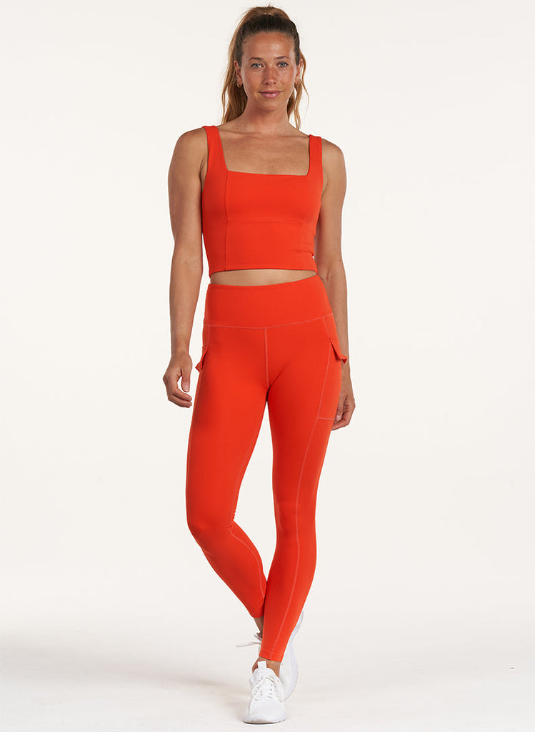 Endure Cargo Pocket Legging - Flame