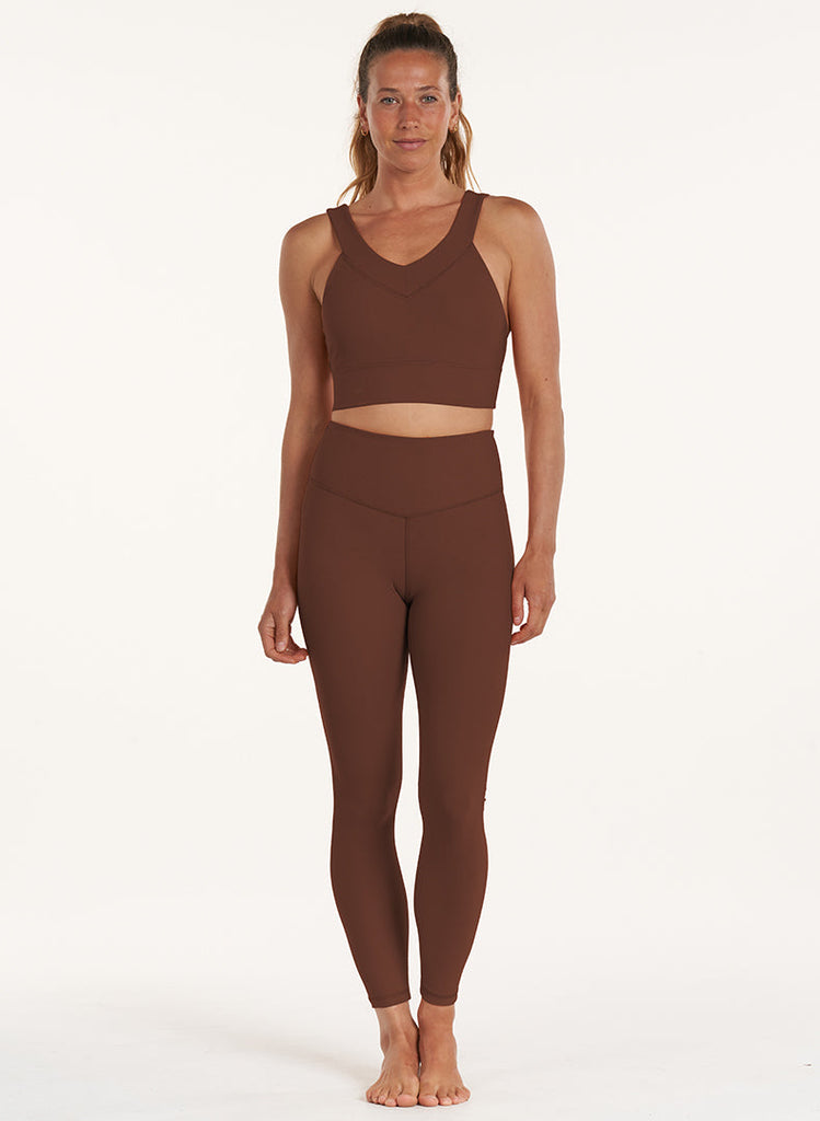 Refine Double-V 7/8 Legging - Coffee