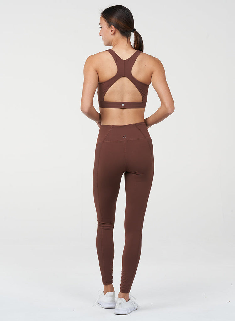 Endure Rib Inset Bra - Coffee