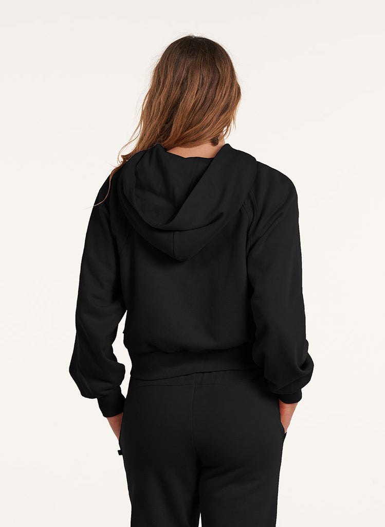 Cloud Trapunto Stitch Hoodie Black - Back