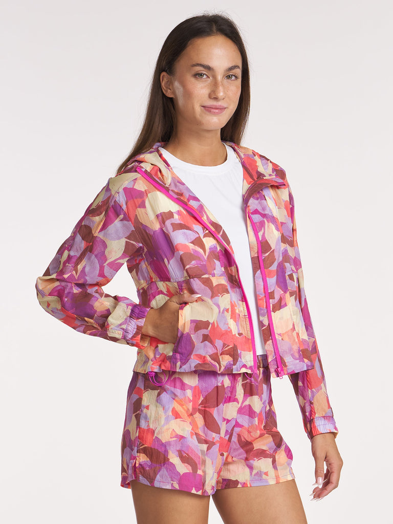 Packable Bungee Jacket - Citrus Bloom
