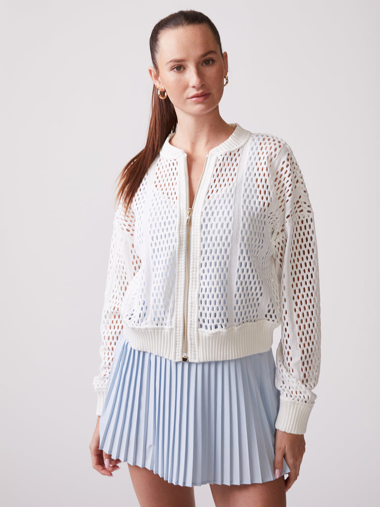 Tech Mesh Jacket in White