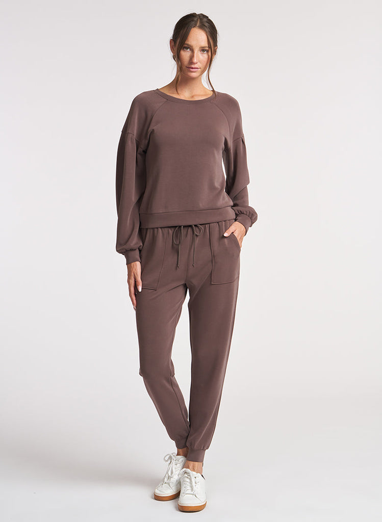 Patch Pocket Lounge Jogger - Mocha