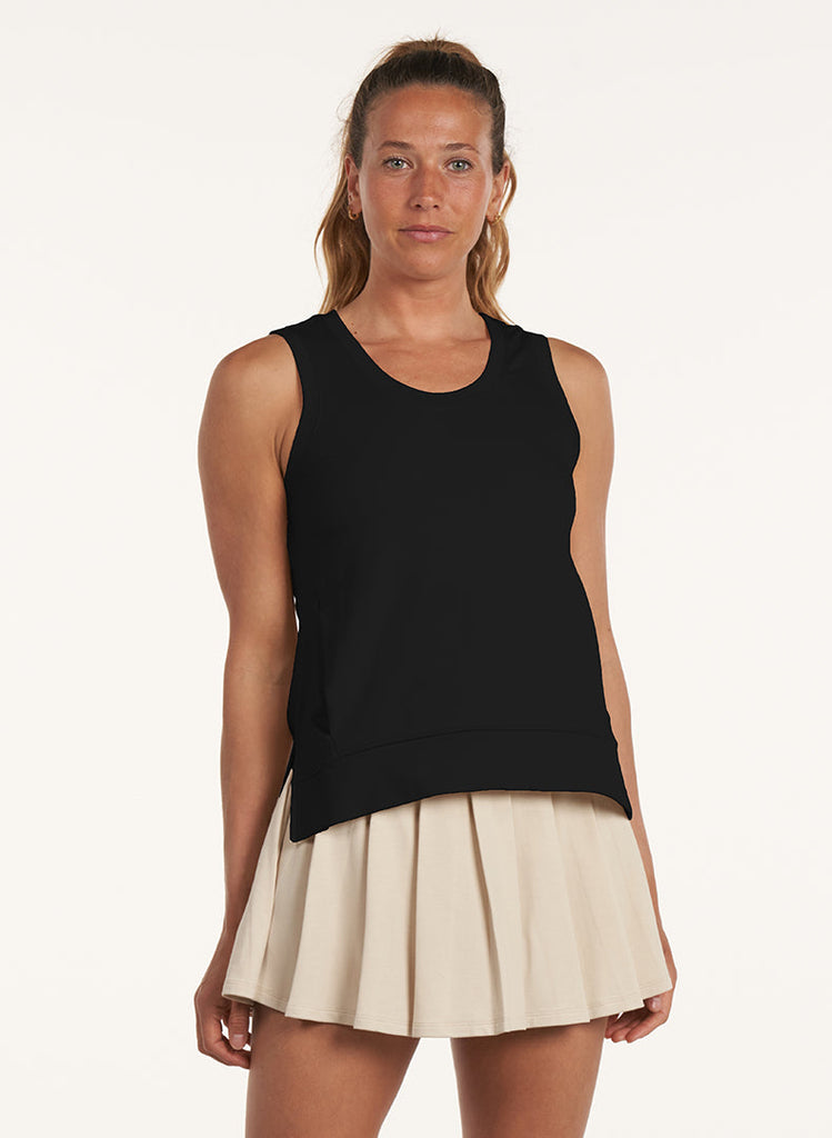 Scoop Neck Pullover Tank Chalk - Front