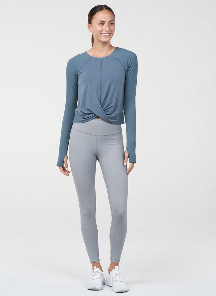 Twist Front Long Sleeve - Basalt