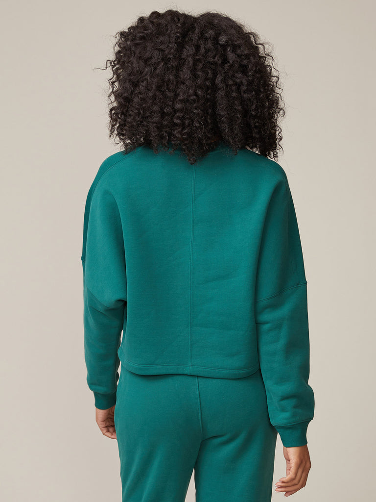 Long Sleeve Dolman Knit Pullover Top and Patch Pocket Jogger