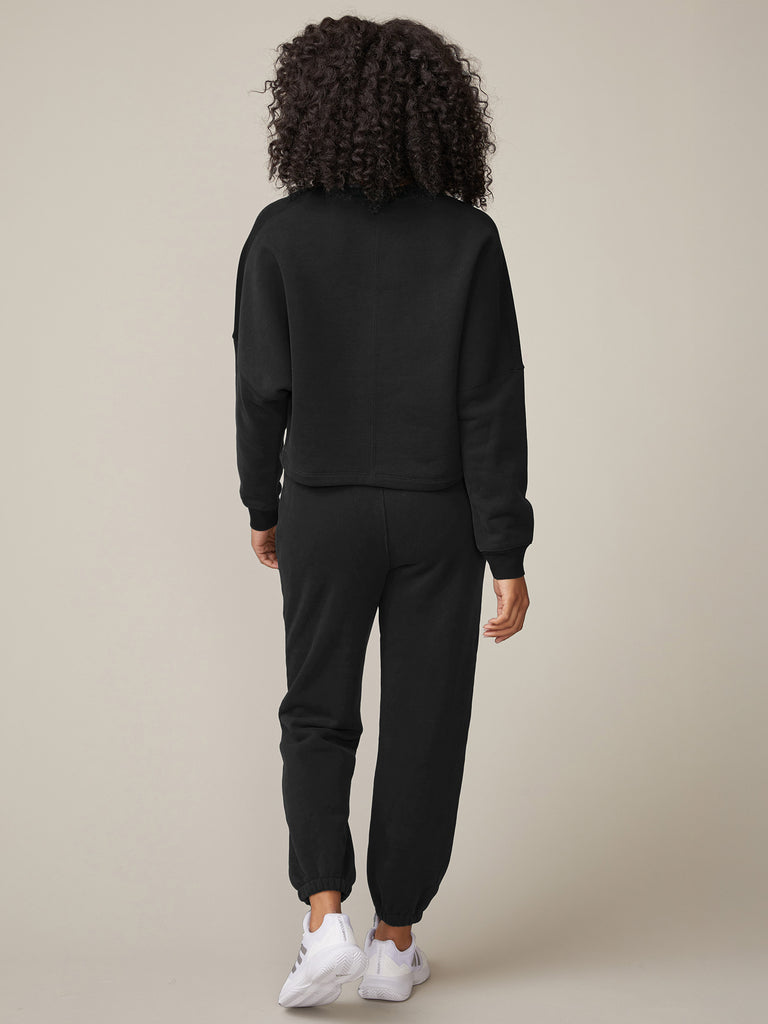 Long Sleeve Dolman Knit Pullover Top and Patch Pocket Jogger