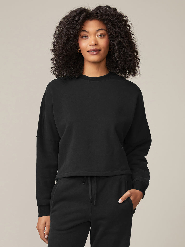 Long Sleeve Dolman Knit Pullover Top and Patch Pocket Jogger