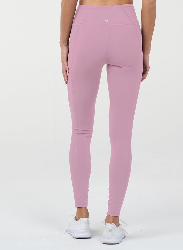 Endure Rib Inset 7/8 Legging - Crushed Rose