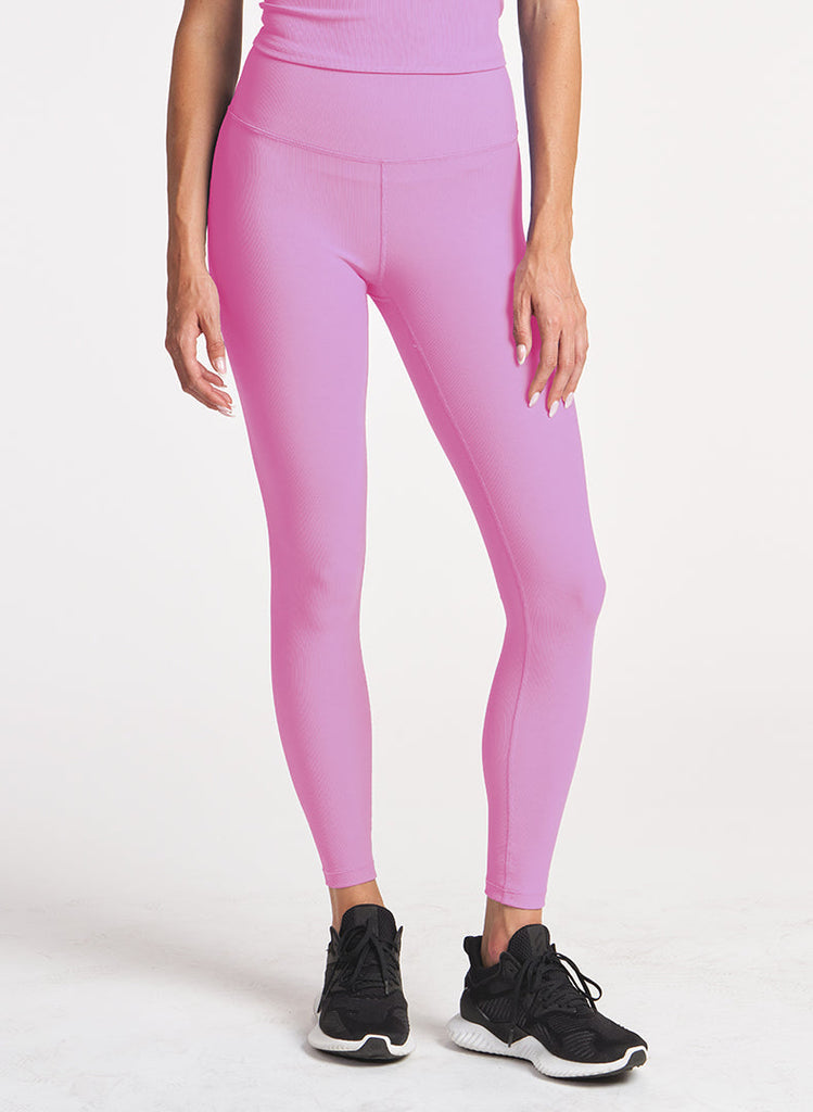 Rib 7/8 Legging - Azalea