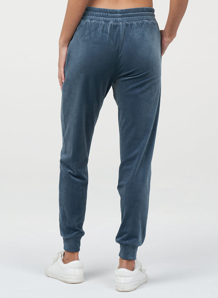 Rib Velour Jogger - Basalt