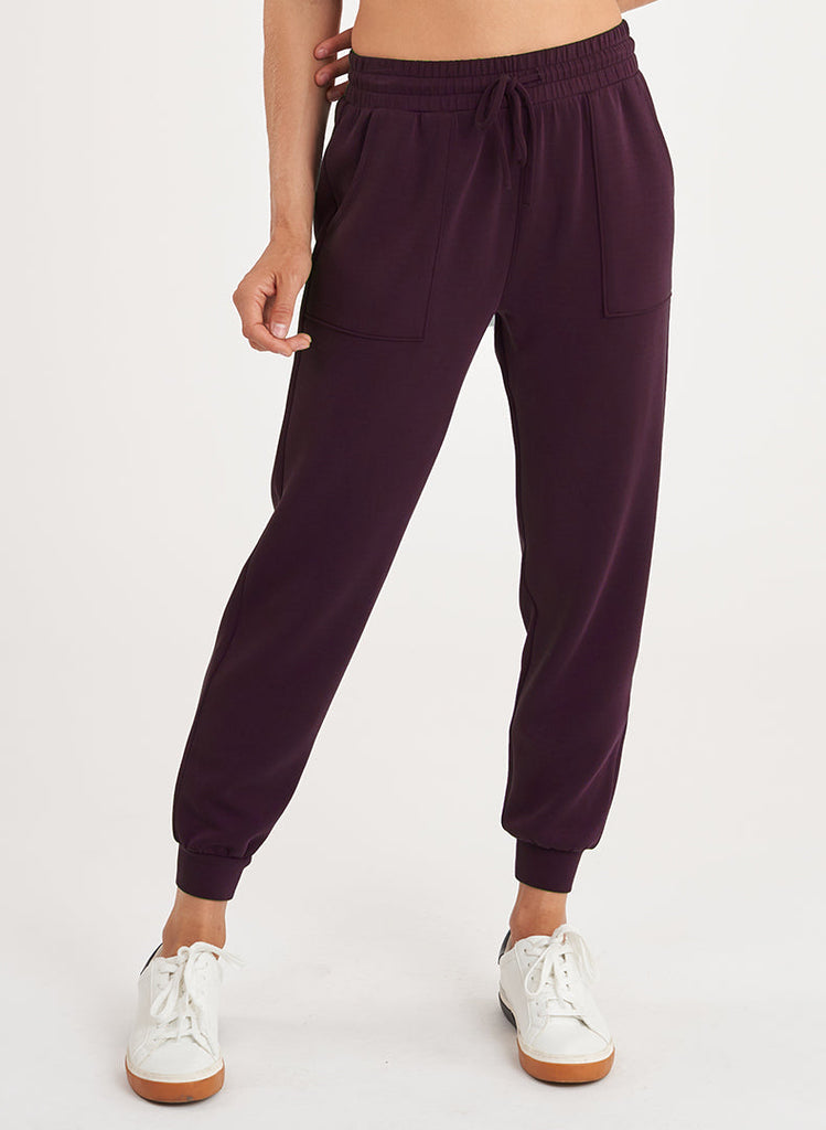 Patch Pocket Lounge Jogger - Cherry