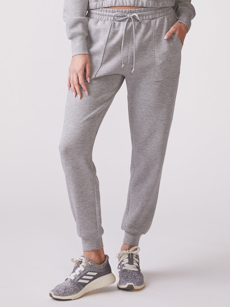 Patch Pocket Lounge Jogger in Heather Grey