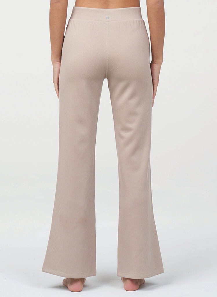 Ultraluxe Rib Flare Pant - Almond