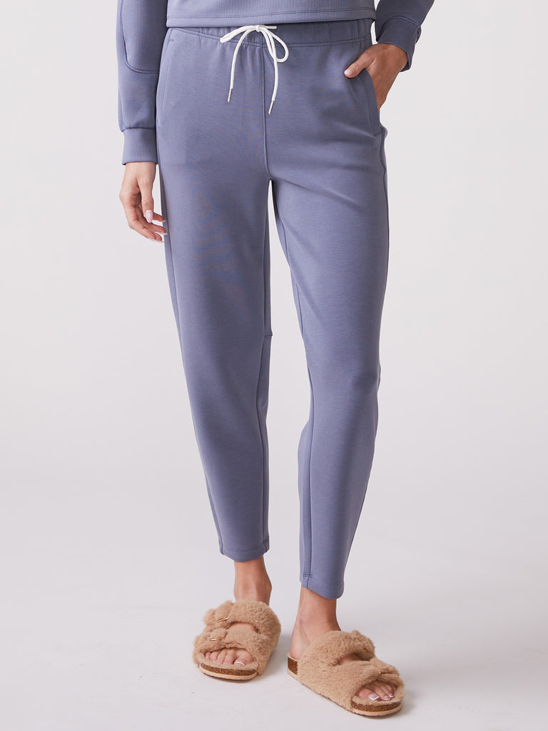 Ultraluxe Barrel Leg Jogger in Indigo