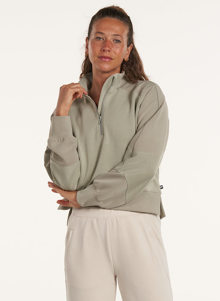 Ultraluxe Half Zip Pullover - Plaster