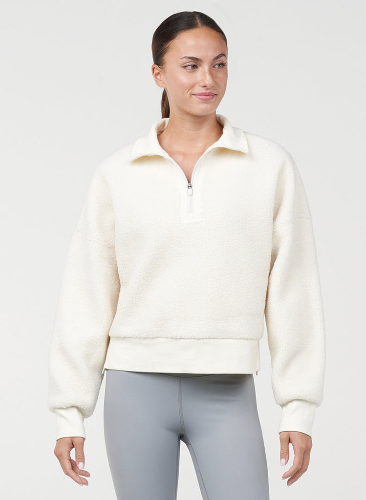 Sherpa Zipper Pullover - Frost