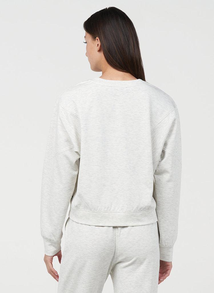 Brushed Luxe Sweatshirt - H White