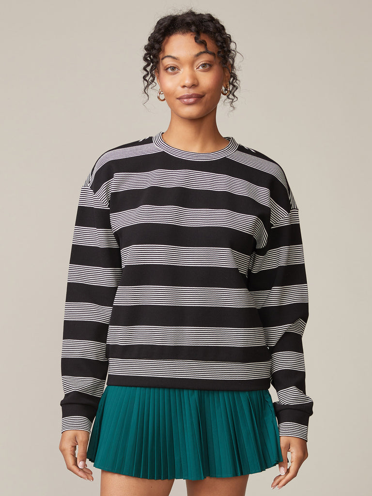 Stripe Crew Neck Pullover