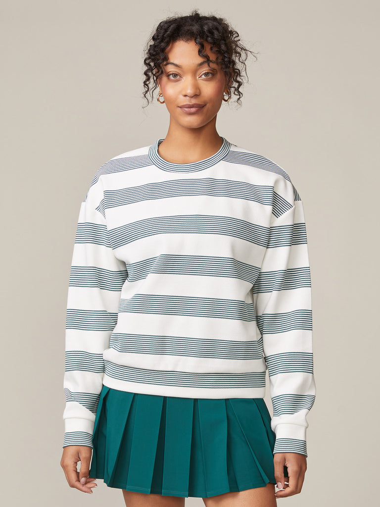 Stripe Crew Neck Pullover