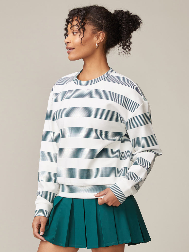 Stripe Crew Neck Pullover