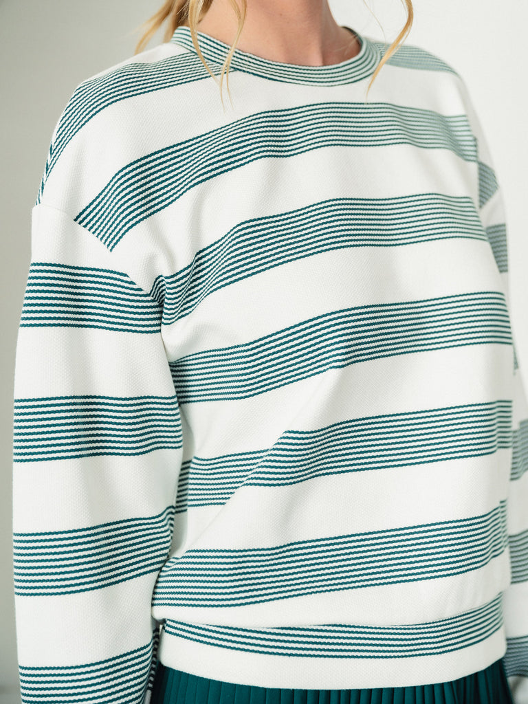 Stripe Crew Neck Pullover