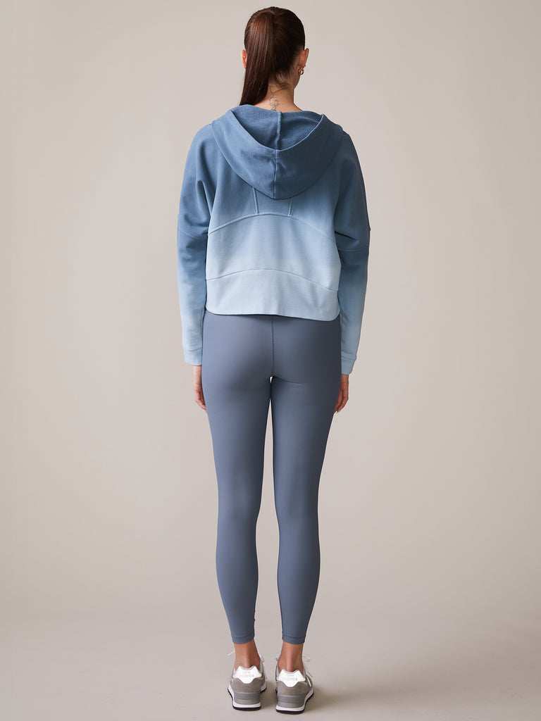 Sueded Cotton Half Zip Hoodie