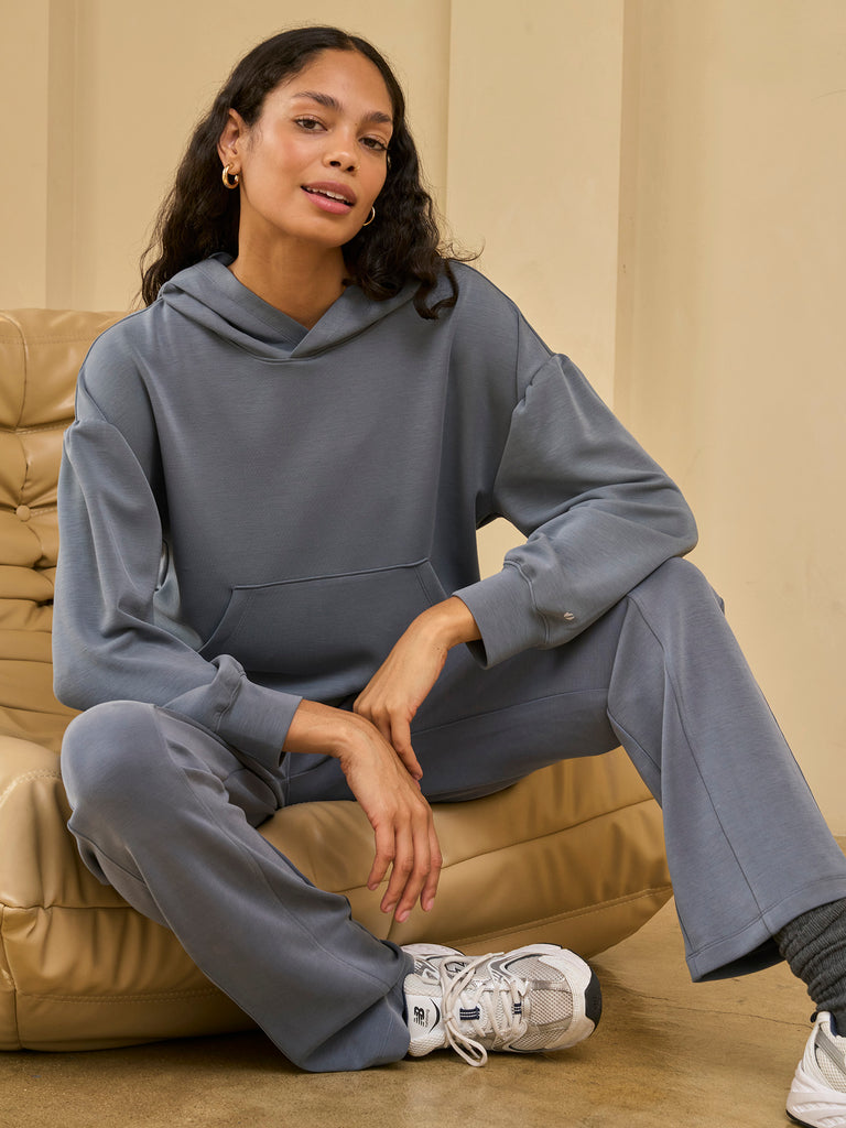 Luxe Shirred Sleeve Hoodie