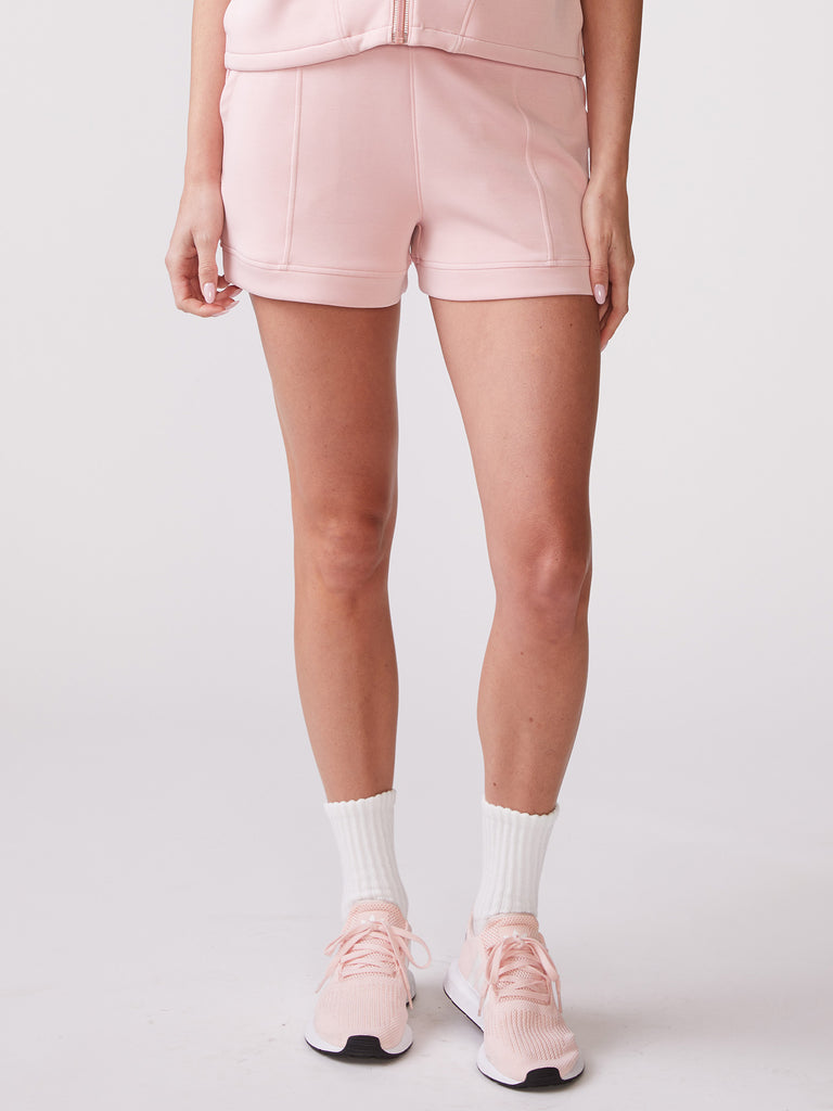 Scuba Pintuck Short in Pink Quartz